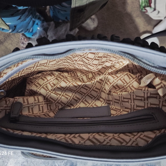 Tignanello Sky Blue Fringe Crossbody Bag - Picture 3 of 8